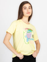 Womens Printed Round Neck T-Shirt
